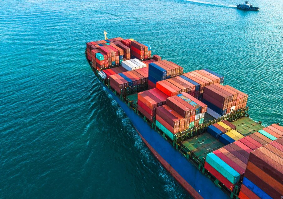 Aerial,View,Container,Cargo,Ship,,Import,Export,Commerce,Business,Trade